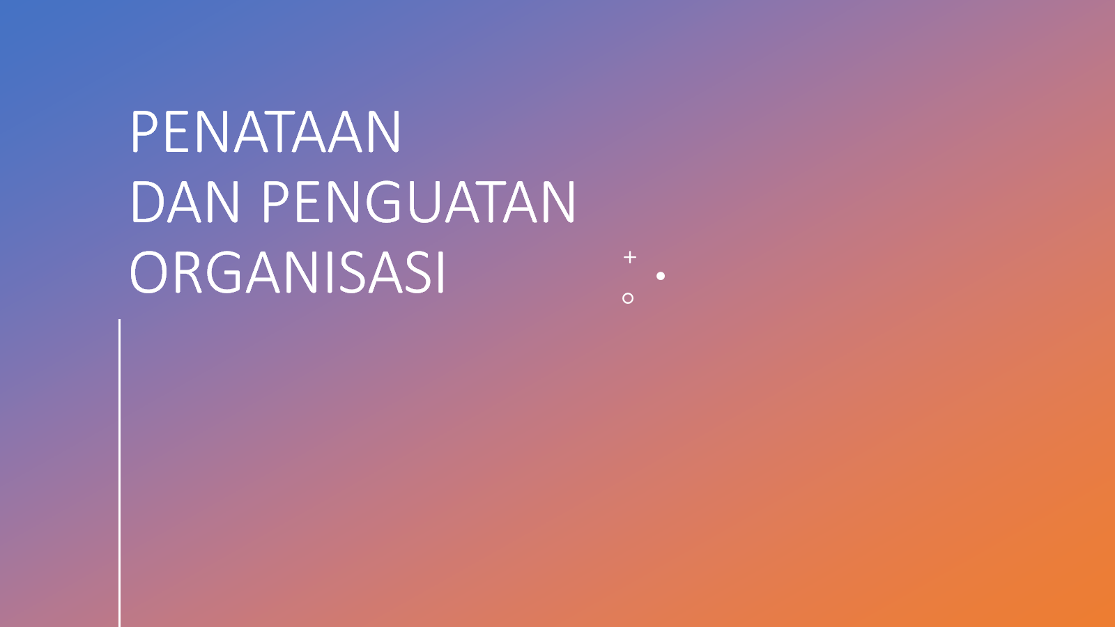 PENATAAN DAN PENGUATAN ORGANISASI