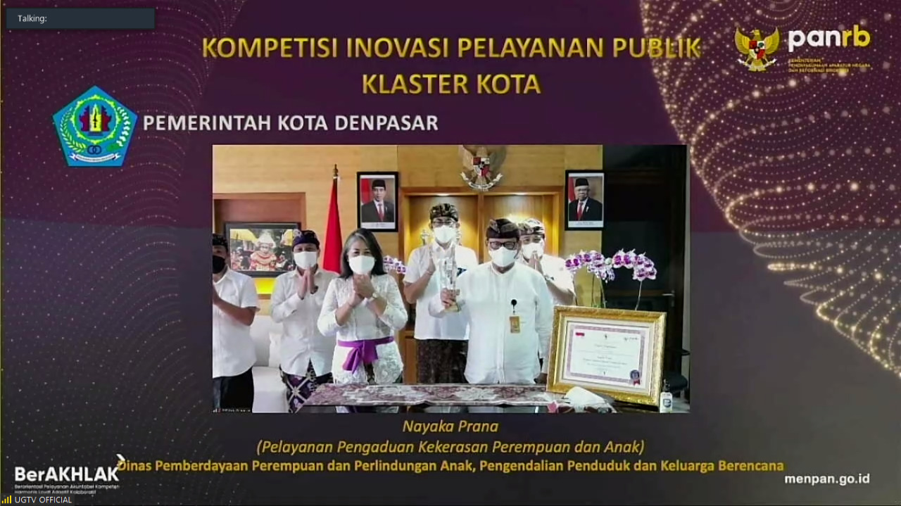 Pemberian Penghargaan Top Inovasi Pelayanan Publik Tahun 2021